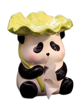 可爱纸巾盒钥匙收纳抽纸盒家用客厅高档茶几玄关陶瓷创意装饰摆件