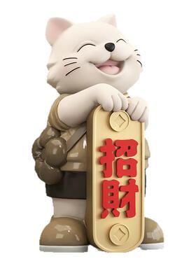 金币招财猫摆件开店开业礼物