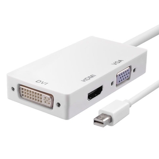 迷你mini DP转DVI笔记本HDMI电脑VGA转换器雷电转接口 适用于苹果
