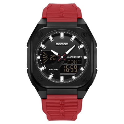 SANDA运动电子表多功能户外男士