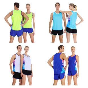 田径服套装男女长跑马拉松体考比赛运动服速干跑步训练衣定制印字