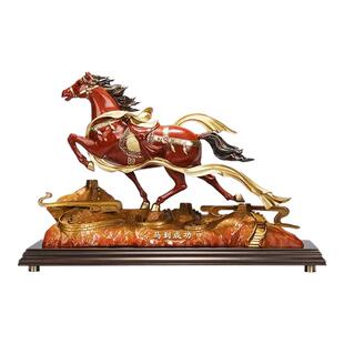 朱炳仁铜 马到成功铜摆件客厅玄关装饰马摆件开业送礼礼品