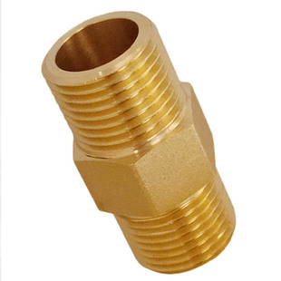 加厚加长铜外丝直接铜对丝双外丝挺长外六角螺纹双外牙4分1/2DN15