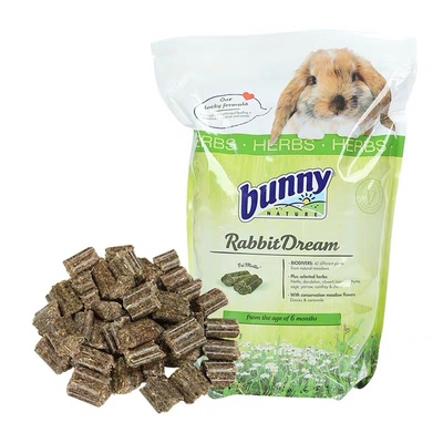 正品德国Bunny成兔粮高纤无糖42种草本加强成年兔粮1.5kg26.5