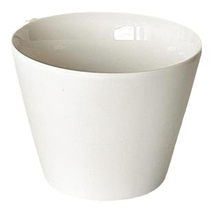 简约白色陶瓷咖啡杯家用宽口猪口杯手握杯品鉴拉花杯澳白拿铁杯子