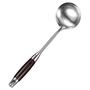 德国汤勺不锈钢勺子家用大号盛汤防烫锅铲加厚厨具长木柄粥勺炒勺