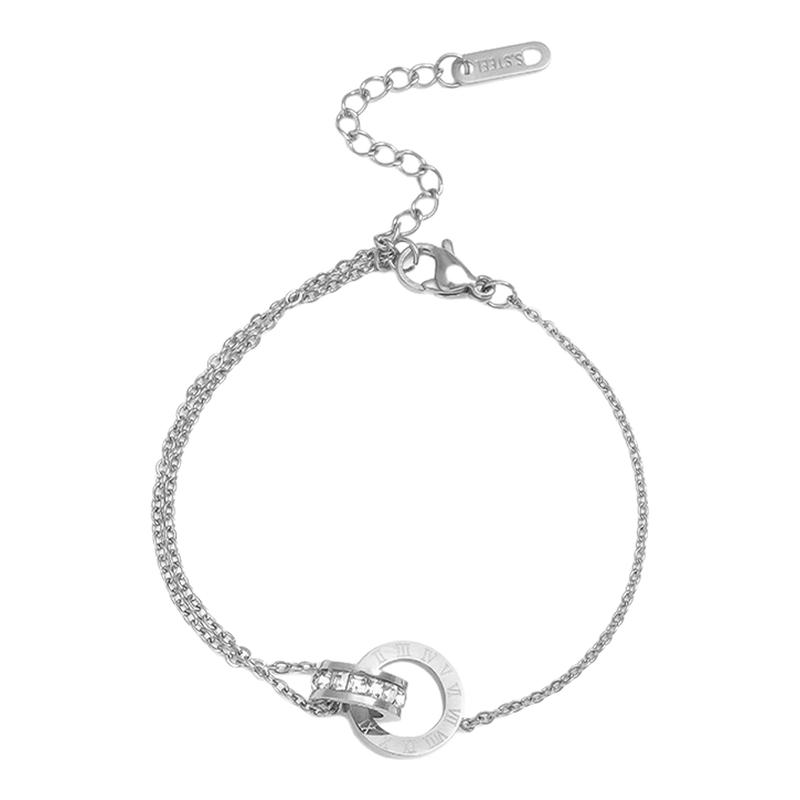 Julius/聚利时环环相扣手链2025新款小众设计感双层叠戴生日礼物