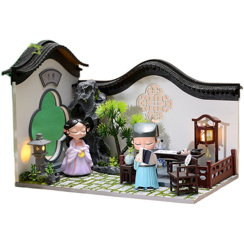 古建筑庭院玩具生日礼物拼装模型