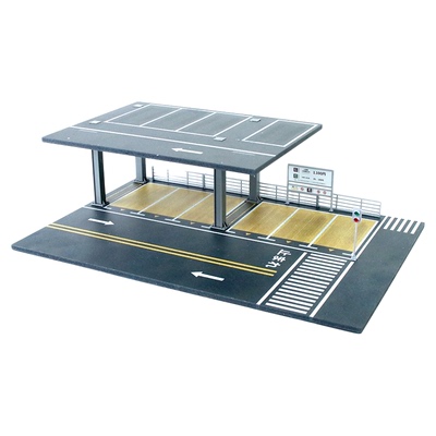 立体钢架平台场景模型164收藏车