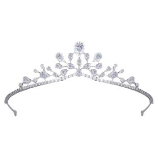 简约奢华闪新娘锆石水钻皇冠小女孩公主可爱生日配饰表演儿童发饰