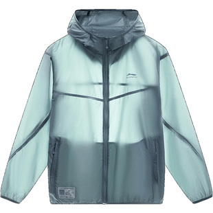 李宁防晒衣男士夏季轻薄透气速干外套连帽运动风衣AFDT163