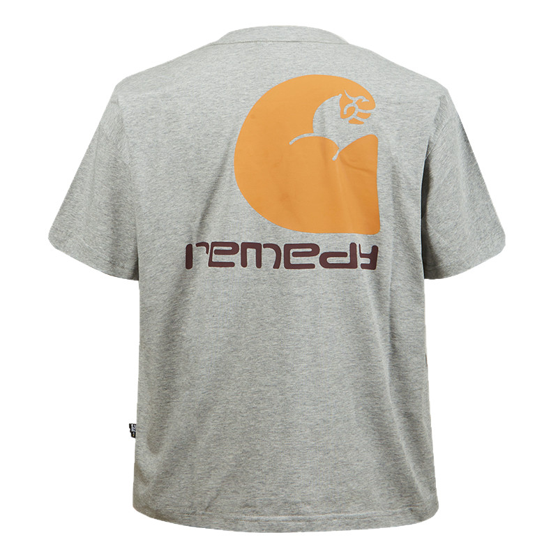 Remedy【卡哈肌】夏季国潮工装口袋宽松上衣美式潮牌短袖T恤男女