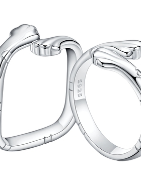 PEACECAT纯银戒指男女设计感高级