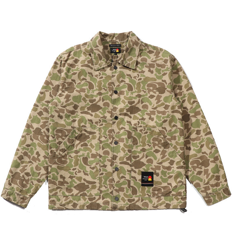 美式复古余文乐工装沙漠迷彩外套春秋季潮流新款外穿宽松夹克上衣