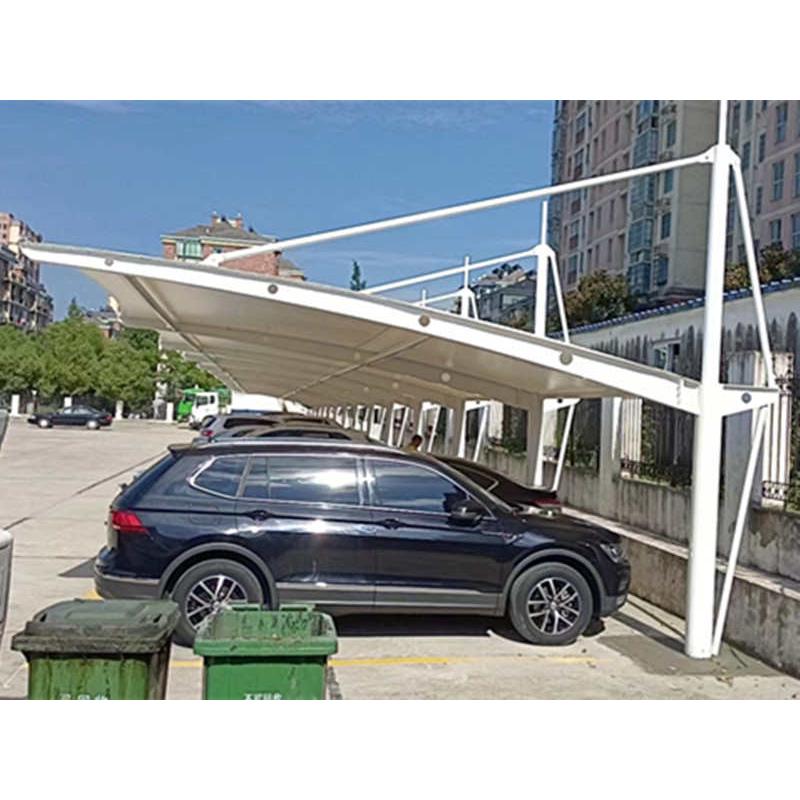 膜钢结构汽车停车棚遮阳雨棚pvdf张拉膜布充电桩遮阳蓬厂家 南京