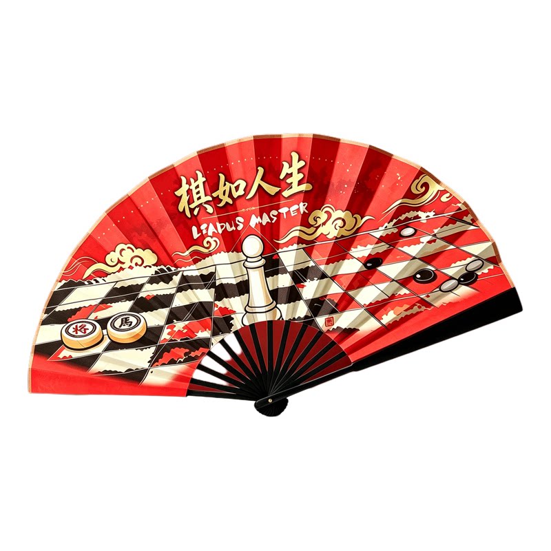 双面折扇国潮、国风、水墨