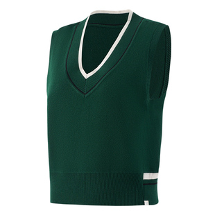 天使季节网球服女针织羊毛衫背心女2025新款秋冬运动上衣羽毛球服