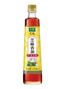 太太乐芝麻香油100m家用芝麻油纯正小磨香油蘸料家用黑芝麻花椒油