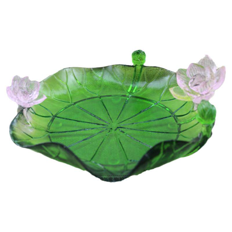琉璃荷花宗教风供具贡品果碟