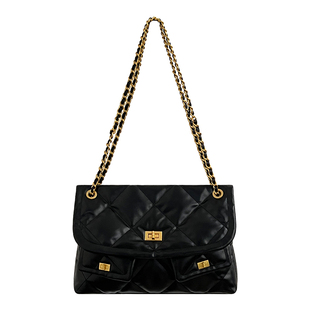 小瑞靓包 静阅片刻 多口袋菱格链条包包女2025新款腋下包斜挎大包