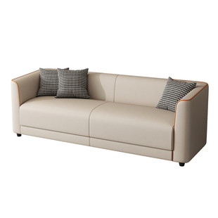 北欧小户型科技布客厅休息区接待简约双三人位美容院出租房小沙发