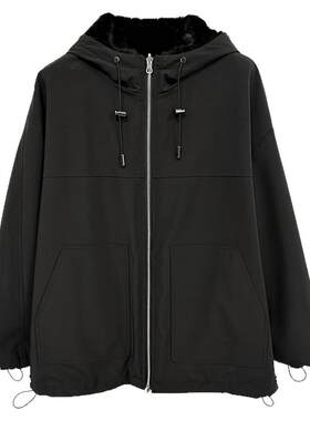 正反两面穿水貂毛派克服女冬季