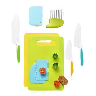 不伤手儿童菜板菜刀二合一水果刀塑料玩具专用安全切菜板小刀具套