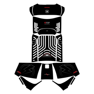 适用于24款九号电动车E300PMK2脚踏保护贴装饰车贴纸贴膜改装配件