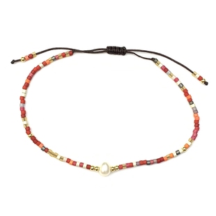 VIKIKO串珠小众幸福纯洁1.5m天然珍珠手链闺蜜本命红绳饰品礼物