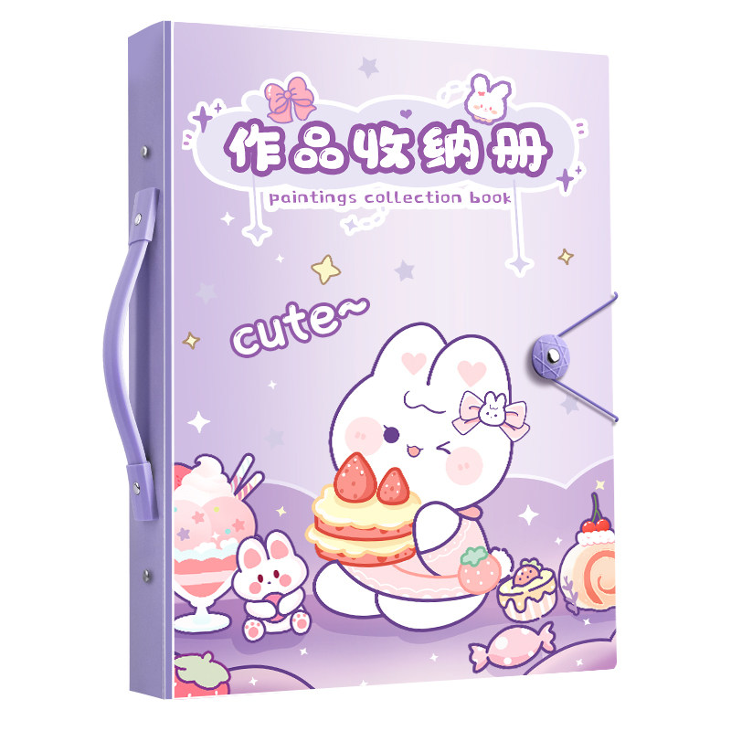 a3画册收纳册儿童画画海报收纳装绘画袋子活页8k开男孩女孩幼儿园手工美术作品奖状收集册画夹画作文件收藏夹