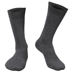 长筒袜秋冬季中筒袜男士袜子男长袜棉袜加厚黑色纯棉高筒秋季男袜