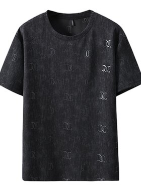 大码短袖t恤男夏天tshirt半袖胖
