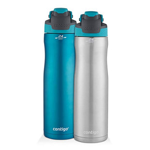 现货美国contigo康迪克运动水杯车载709ml直饮不锈钢保温杯大水壶