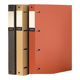 天色 四孔文件夹打孔 a4活页夹插页资料册学生用 多功能办公室收纳夹子神器 彩色穿孔大容量双孔加厚强力夹