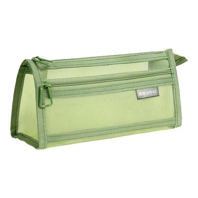 双层加厚网纱笔袋透明大容量