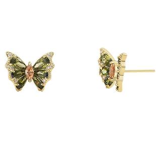 AJIDOU阿吉豆耳饰S925银时尚蝴蝶耳钉灵动优雅耳坠高级感耳钉耳饰