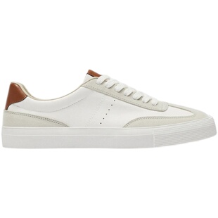 新款板鞋软底系带男鞋白色复古橡胶底休闲百搭运动鞋 12243820001