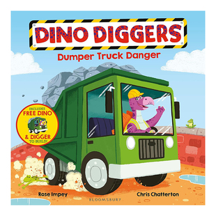 【现货】Dumper Truck Danger翻车车危险：恐龙挖掘机原版进口图书书籍