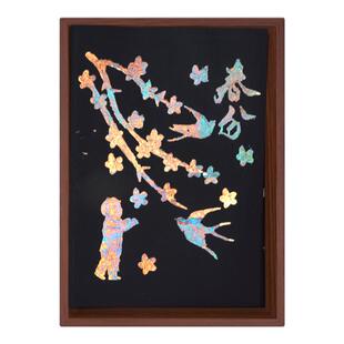 二十四24节气非遗金箔画母亲节手工diy材料烧箔画中国风暖场活动
