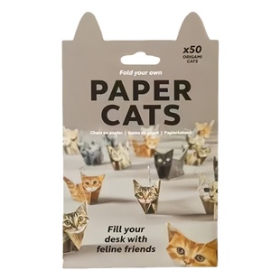 创意新款儿童手工折纸3D立体猫咪折纸PaperCats动物猫狗大全半成品可折叠3D立体几何折纸手工制作书益智玩具