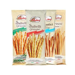 意大利进口勒尔玛迷迭香长条饼干棒健康零食原味芝麻味面包棒