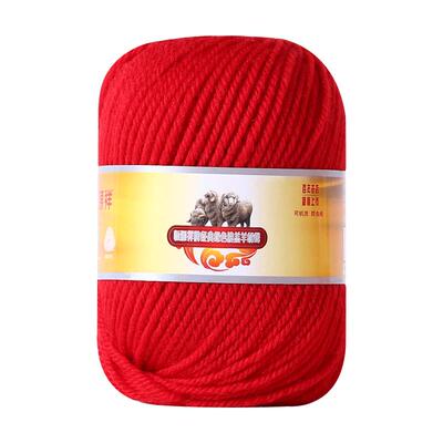 恒源祥纯羊毛线店中粗结婚毛衣