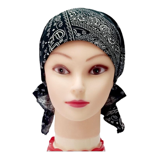 日式厨师帽海盗三角小帽遮白发头巾帽光头帽包头帽子夏季薄款透气