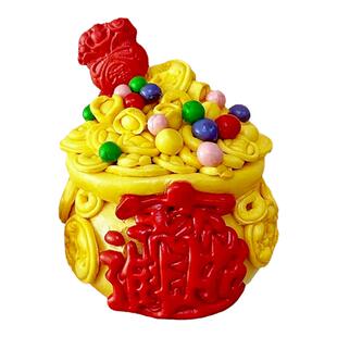 定制新年聚宝盆450g饽饽花糕馒头年货速冻福袋面食点心送礼包佳品