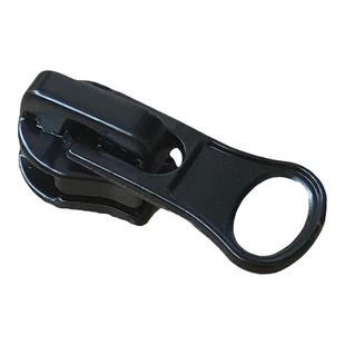 4号拉链头尼龙齿链拉头正装反装拉锁头衣服门禁口袋黑色合金材料