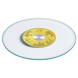 旋转圆盘餐桌专用转盘加厚钢化玻璃家用饭桌大圆形转盘底座高级感