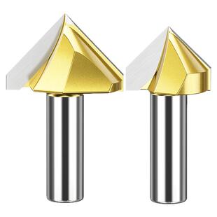 沪豪90度V型刀木工铣刀修边机刀头铝塑板开槽集成墙面折边圆底刀