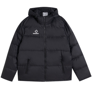 准者男款短款羽绒服冬季防风保暖连帽面包服