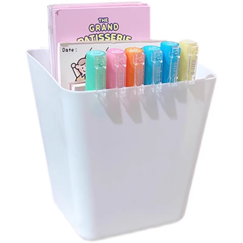 桌边小推车挂篮宿舍桌面可 挂式美容车收纳盒挂筒书桌笔筒收纳桶