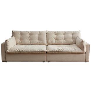 【U标·丝绒奶盖沙发】全友家居极简高端麂皮绒布艺沙发可拆洗